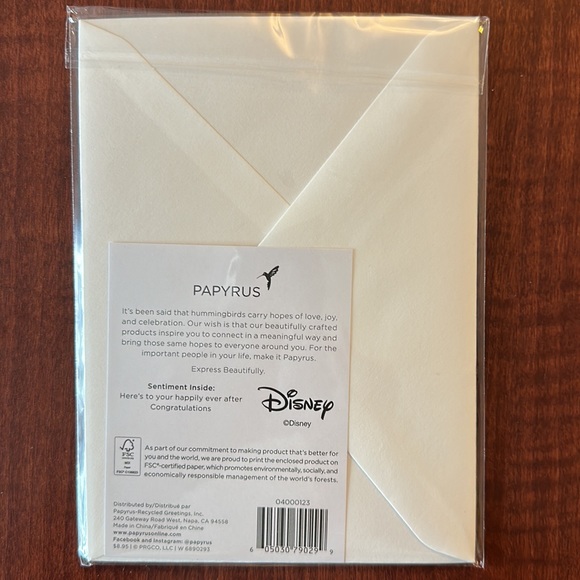 Papyrus Disney’s Cinderella’s Castle & Cinderella’s Carriage Wedding Cards - Picture 4 of 6